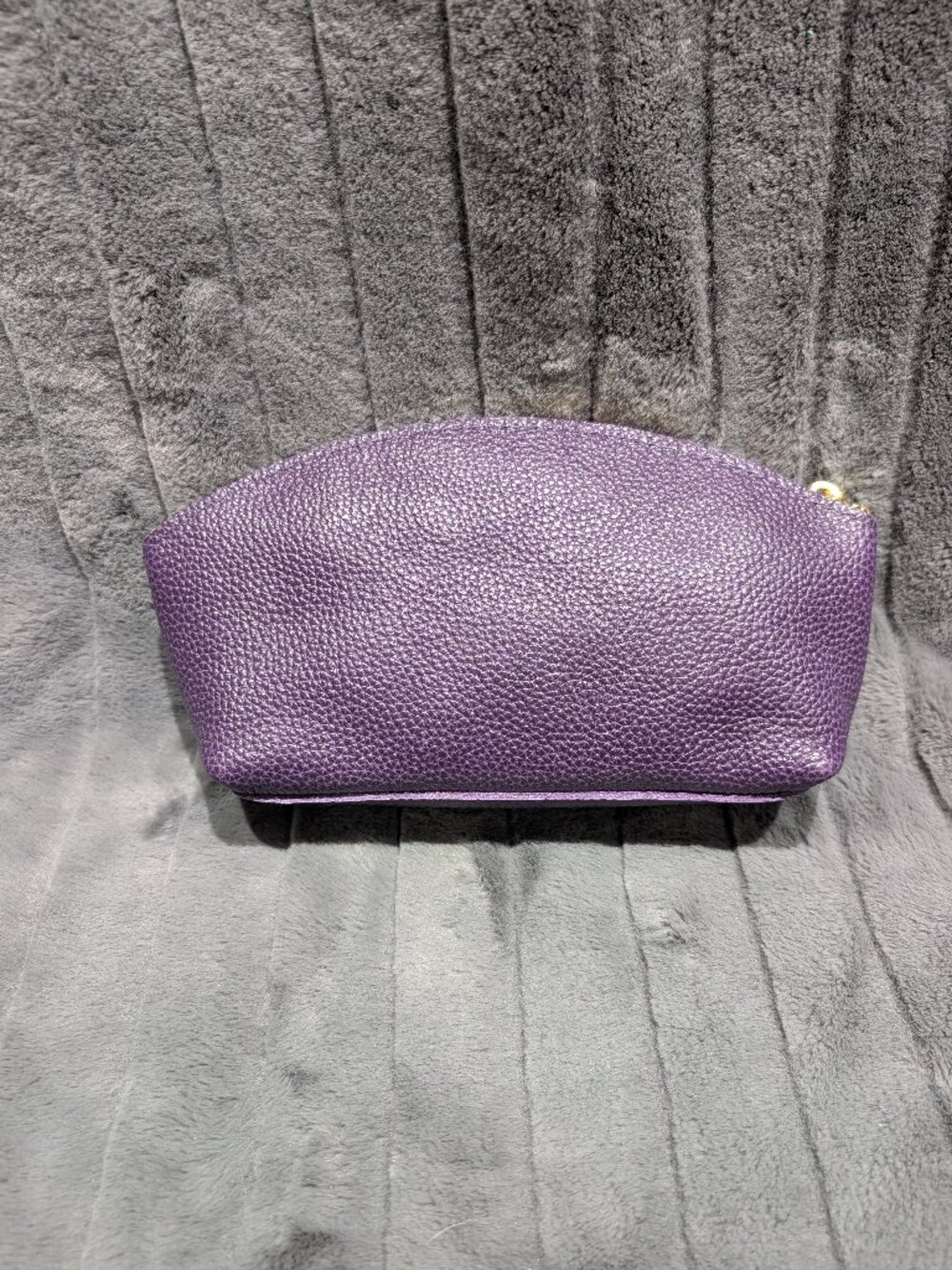 Portland Leather Goods Eclipse Makeup Bag Empire Purple NWOT
